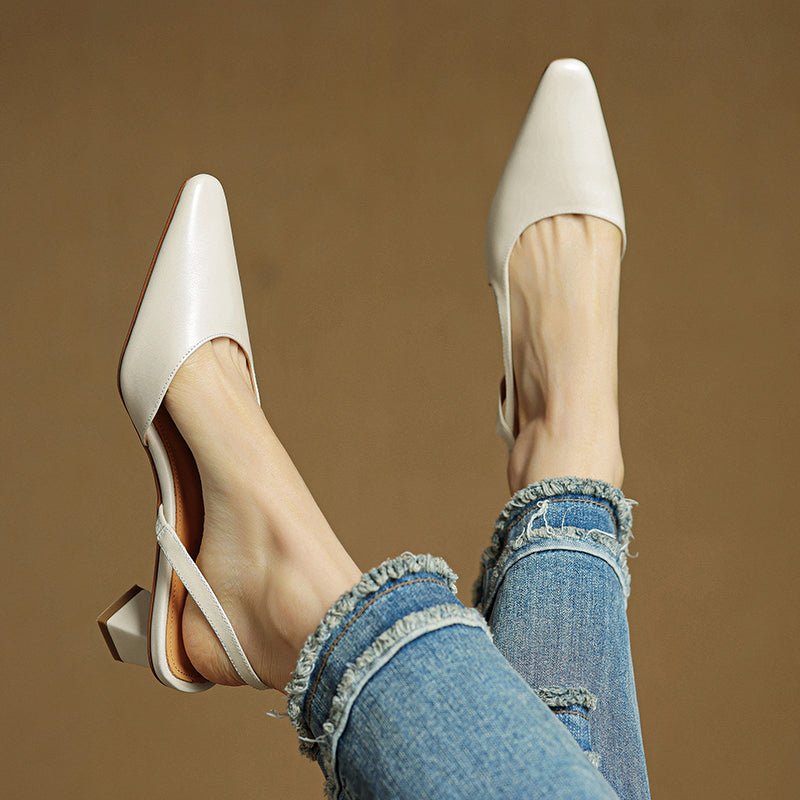 Elara Slip-On Pointed-Toe Genuine Leather Heels with Cushioned Footbed and 1.5-Inch Heel - The Southern AtelierSKU_1791063489252_916