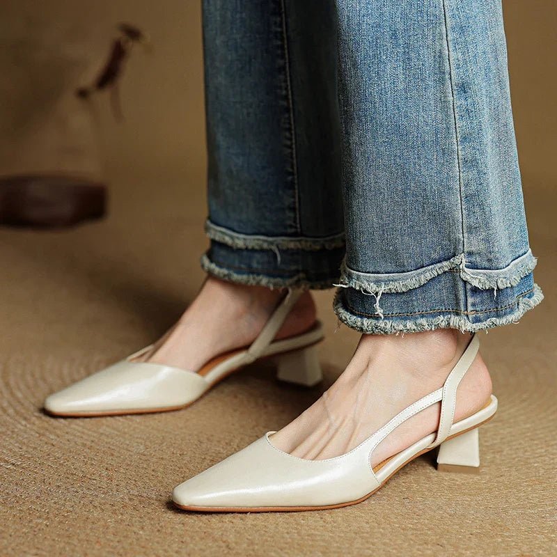 Elara Slip-On Pointed-Toe Genuine Leather Heels with Cushioned Footbed and 1.5-Inch Heel - The Southern AtelierSKU_1791063489252_916