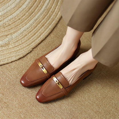Elara Square-Toe Pumps in Full-Grain Leather with Cushioned Insole and 1-Inch Block Heel for All-Day Comfort - The Southern AtelierSKU_1791062959675_330