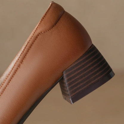 Elara Square-Toe Pumps in Full-Grain Leather with Cushioned Insole and 1-Inch Block Heel for All-Day Comfort - The Southern AtelierSKU_1791062959675_330