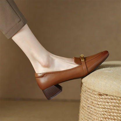 Elara Square-Toe Pumps in Full-Grain Leather with Cushioned Insole and 1-Inch Block Heel for All-Day Comfort - The Southern AtelierSKU_1791062959675_330