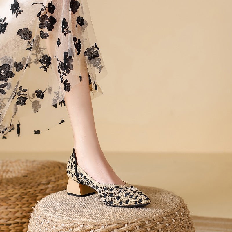 Elowen Cotton Knit Block Heels for Breathable Comfort with Cushioned Support and Non-Slip Sole - The Southern AtelierSKU_1791062741456_927