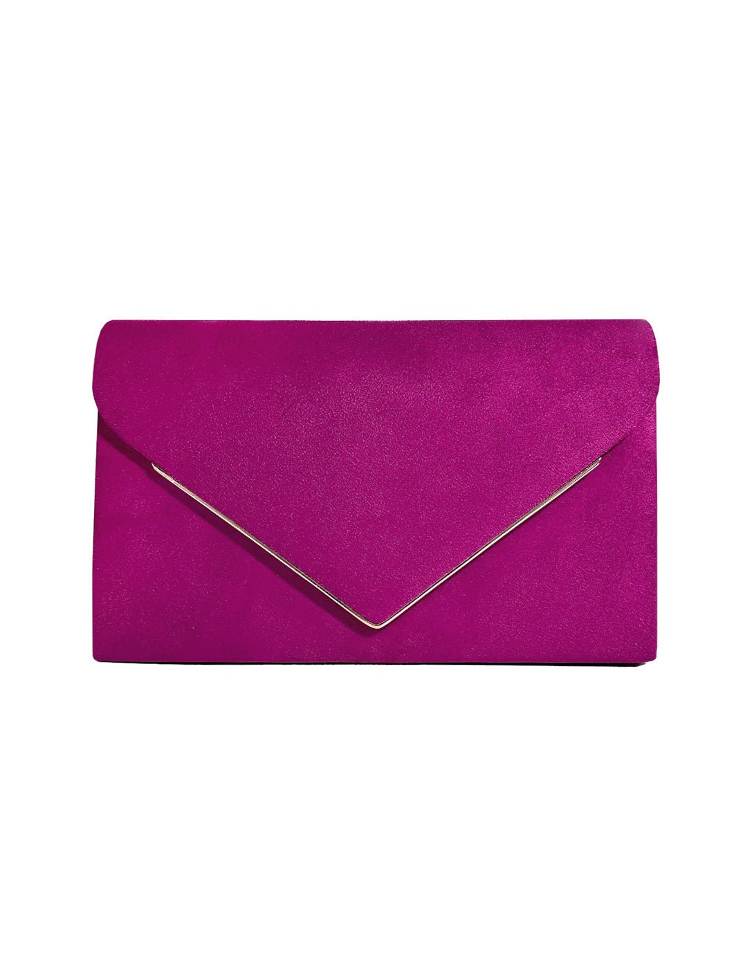 Envelope Clutch in Suede-Look Velvet with Magnetic Closure and Chain Handle for Evenings - The Southern AtelierSKU_1786565849677_80