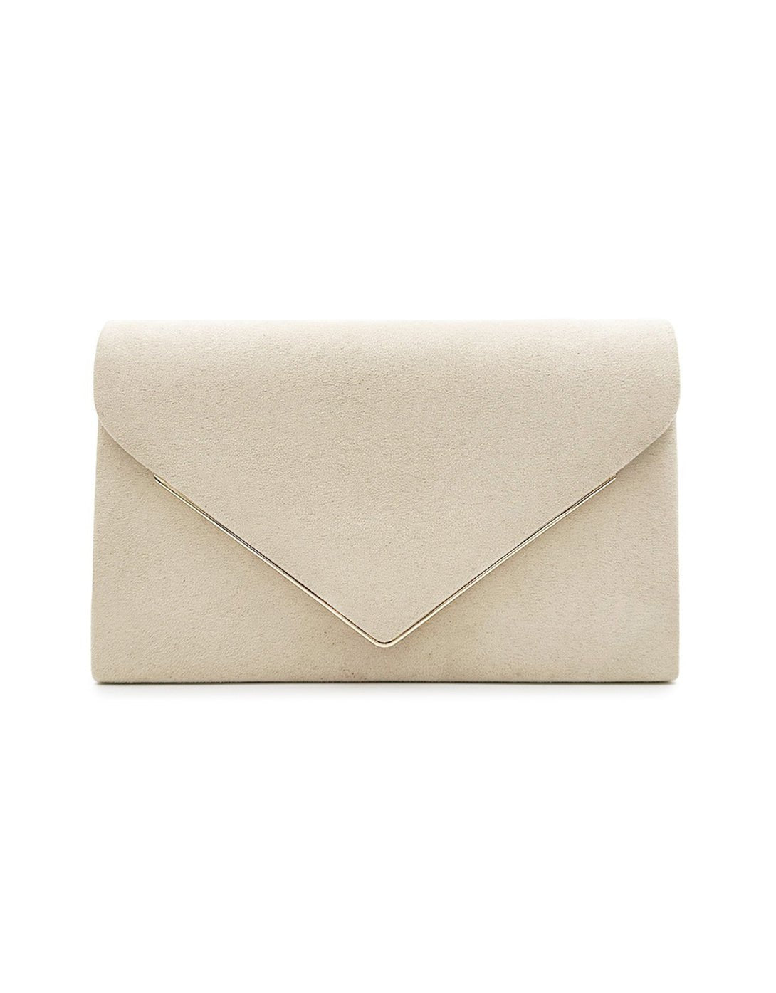 Envelope Clutch in Suede-Look Velvet with Magnetic Closure and Chain Handle for Evenings - The Southern AtelierSKU_1786565849677_906