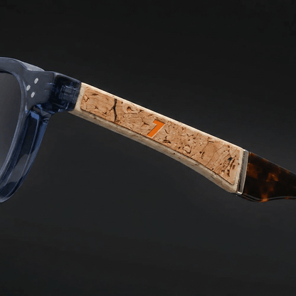 Helston Square Sunglasses in Polycarbonate with Cork-Inlaid Arms and Polarized UV400 Lenses - The Southern AtelierSKU_1791063442703_137