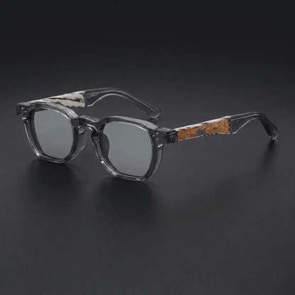 Helston Square Sunglasses in Polycarbonate with Cork-Inlaid Arms and Polarized UV400 Lenses - The Southern AtelierSKU_1791063442703_211