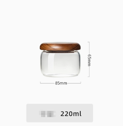 The Southern Atelier - Acacia Wood Lid Glass Jar