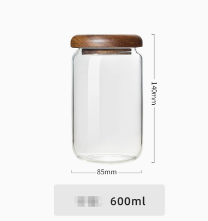 The Southern Atelier - Acacia Wood Lid Glass Jar