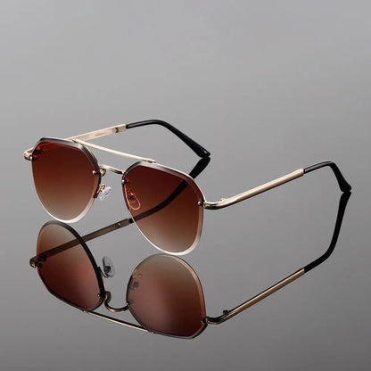 Keaton Aviator Sunglasses with Lightweight Alloy Frame and Scratch-Resistant Gradient Lenses for Full UV Protection - The Southern AtelierSKU_1791062620562_206
