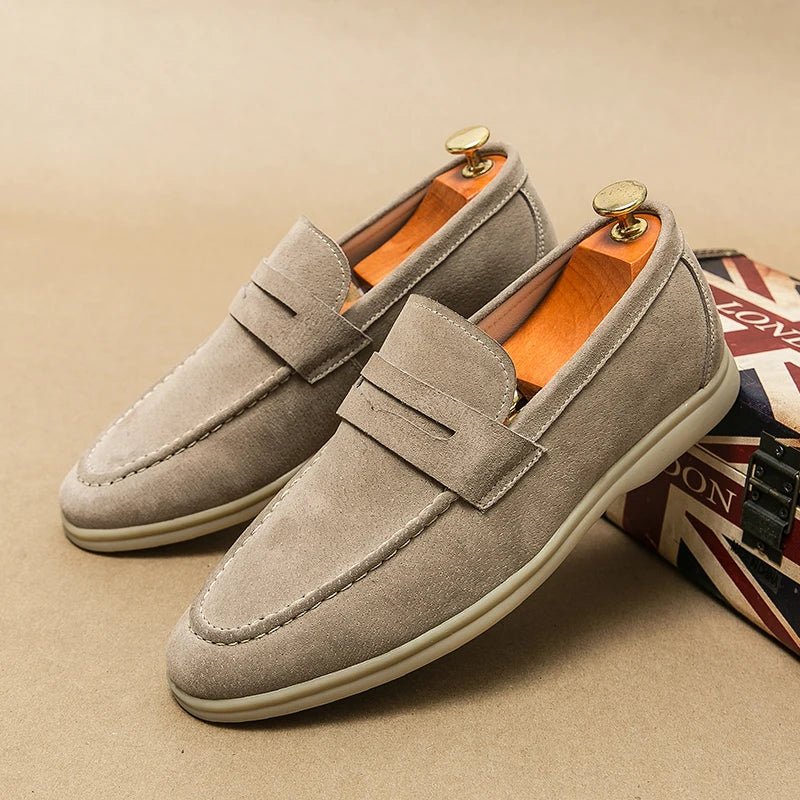 Keaton Loafers in Smooth Suede with Cushioned Insole and Non-Slip Rubber Outsole - The Southern AtelierSKU_1791063244025_267