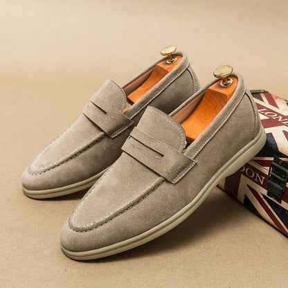 Keaton Loafers in Smooth Suede with Cushioned Insole and Non-Slip Rubber Outsole - The Southern AtelierSKU_1791063244025_267