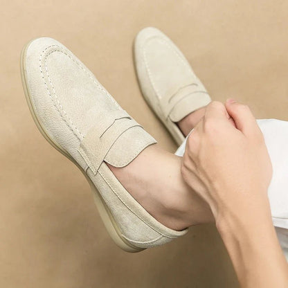 Keaton Loafers in Smooth Suede with Cushioned Insole and Non-Slip Rubber Outsole - The Southern AtelierSKU_1791063244025_277