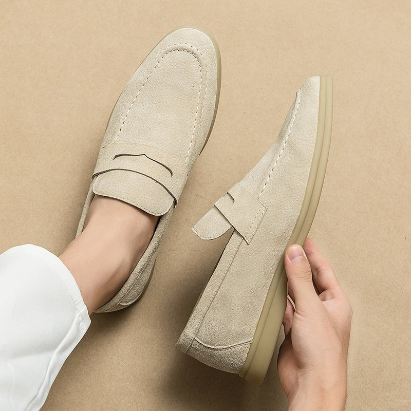 Keaton Loafers in Smooth Suede with Cushioned Insole and Non-Slip Rubber Outsole - The Southern AtelierSKU_1791063244025_277