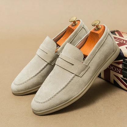 Keaton Loafers in Smooth Suede with Cushioned Insole and Non-Slip Rubber Outsole - The Southern AtelierSKU_1791063244025_277