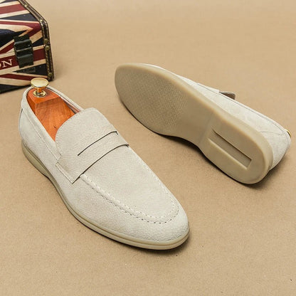 Keaton Loafers in Smooth Suede with Cushioned Insole and Non-Slip Rubber Outsole - The Southern AtelierSKU_1791063244025_277