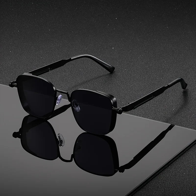 Keaton Square Sunglasses with Lightweight Metal Frames and UV400 Anti-Glare Lenses for Everyday Wear - The Southern AtelierSKU_1791062949392_217