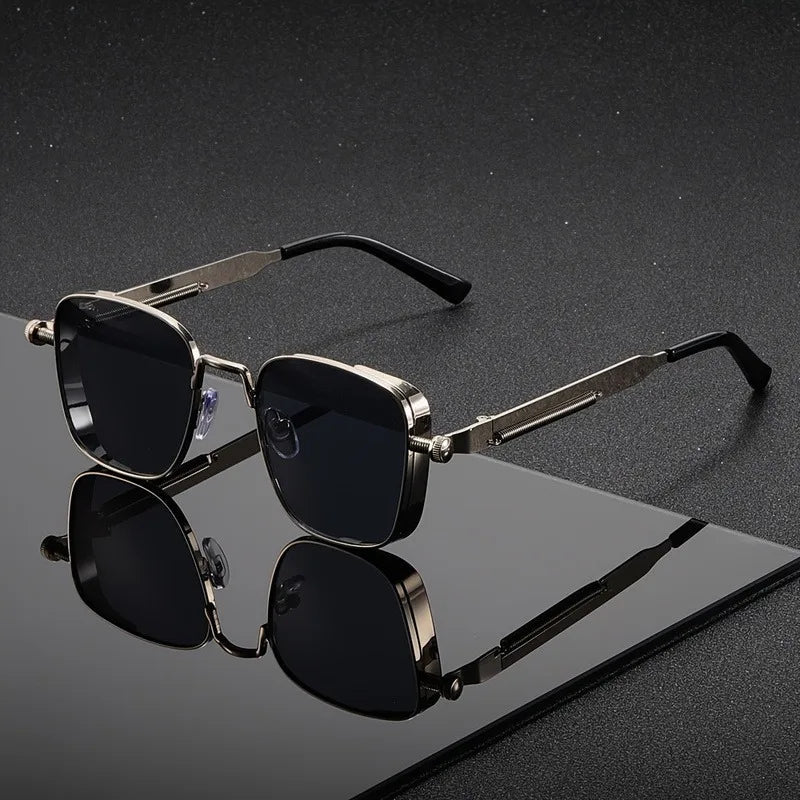 Keaton Square Sunglasses with Lightweight Metal Frames and UV400 Anti-Glare Lenses for Everyday Wear - The Southern AtelierSKU_1791062949392_615
