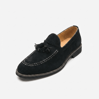 Kenton Suede Tassel Loafers with Hand-Stitched Moc Toe and Rubber Sole for All-Day Comfort - The Southern AtelierSKU_1791063072758_175