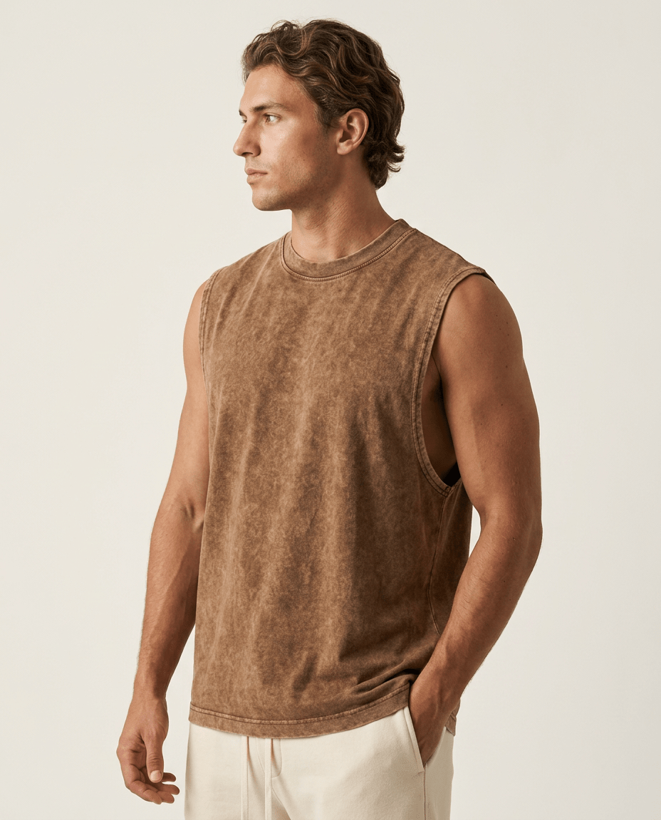 Kenton Tank Top in Vintage-Washed 100% Cotton for Soft Everyday Comfort - The Southern AtelierSKU_1791063099251_316