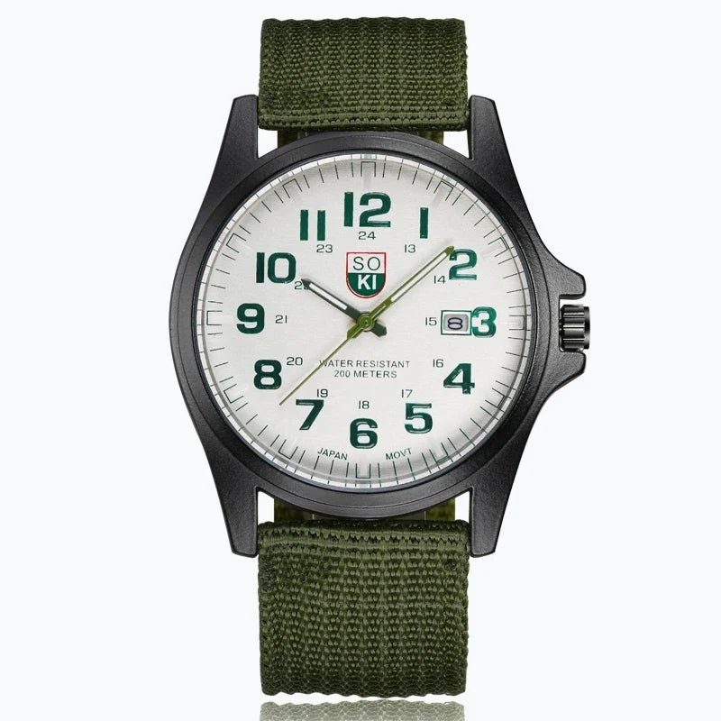 Kestrel Men’s Quartz Sport Watch with Breathable Nylon Strap and 200m Water Resistance - The Southern AtelierSKU_1791062543054_747