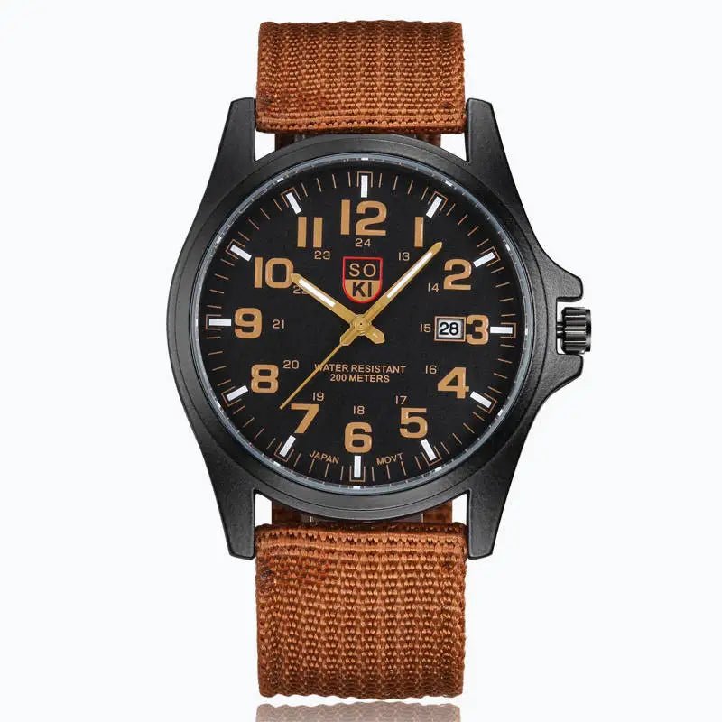 Kestrel Men’s Quartz Sport Watch with Breathable Nylon Strap and 200m Water Resistance - The Southern AtelierSKU_1791062543054_986