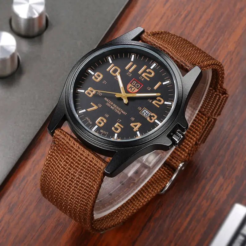 Kestrel Men’s Quartz Sport Watch with Breathable Nylon Strap and 200m Water Resistance - The Southern AtelierSKU_1791062543054_986