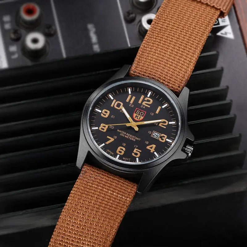 Kestrel Men’s Quartz Sport Watch with Breathable Nylon Strap and 200m Water Resistance - The Southern AtelierSKU_1791062543054_986