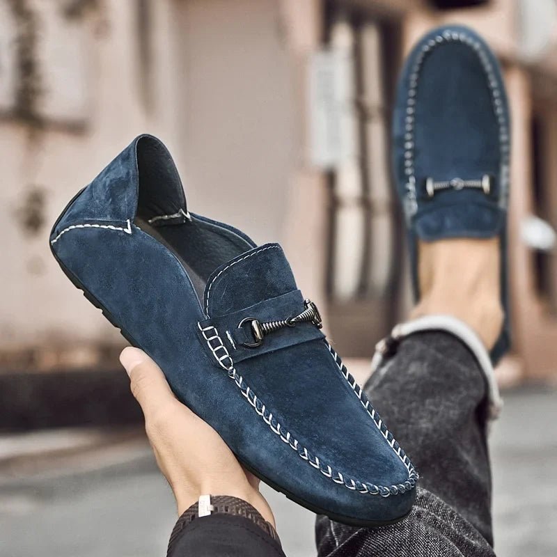 Langford Genuine Suede Loafers with Breathable Cotton Lining and Cushioned Insoles for All-Day Comfort - The Southern AtelierSKU_1791062782087_946