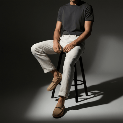 Langford Genuine Suede Slip-On Buckle Loafers with Cushioned Insole for All-Day Comfort - The Southern AtelierSKU_1791063151703_144