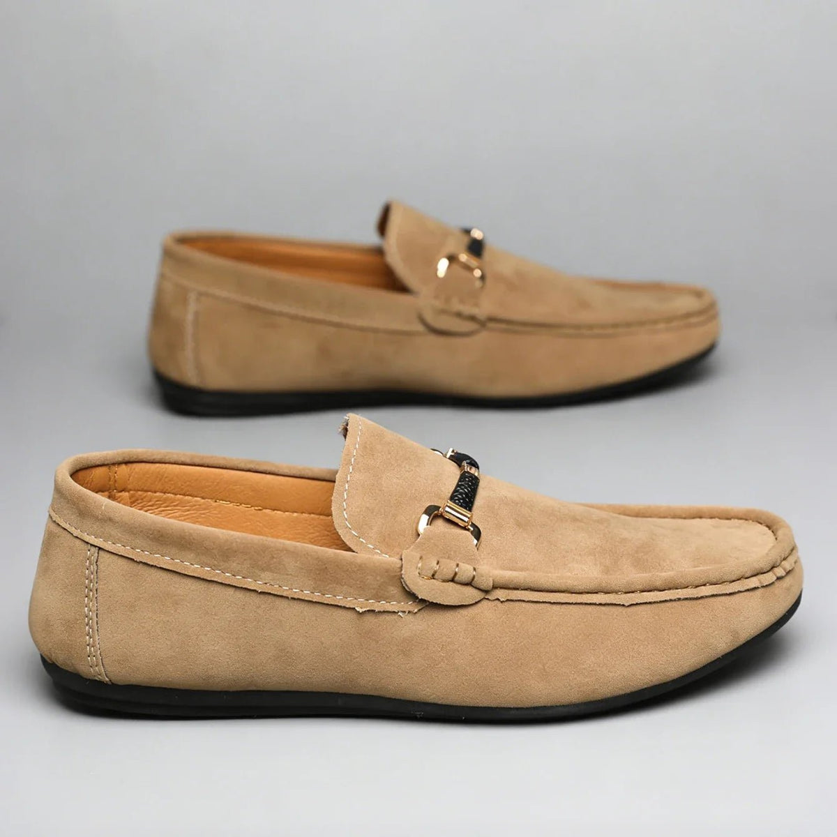 Langford Genuine Suede Slip-On Buckle Loafers with Cushioned Insole for All-Day Comfort - The Southern AtelierSKU_1791063151703_144