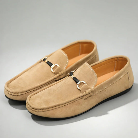 Langford Genuine Suede Slip-On Buckle Loafers with Cushioned Insole for All-Day Comfort - The Southern AtelierSKU_1791063151703_144