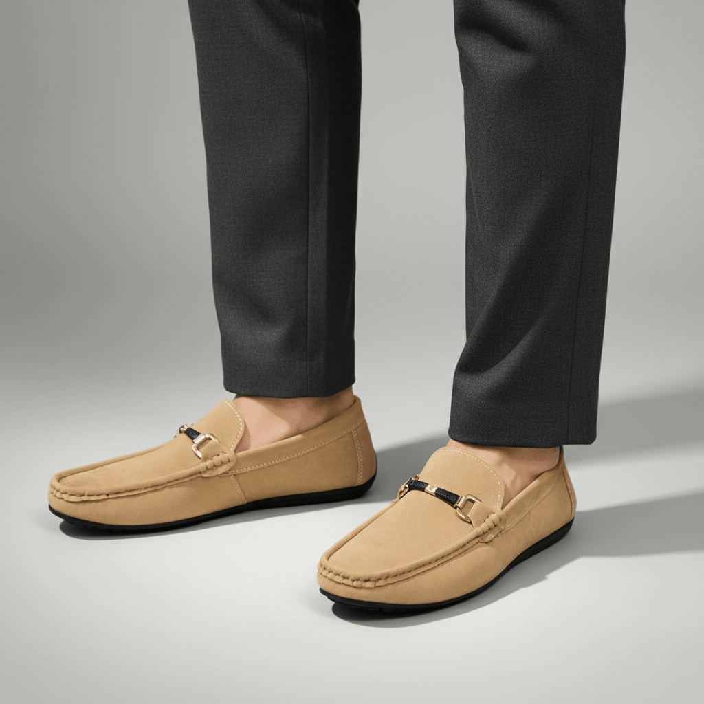 Langford Genuine Suede Slip-On Buckle Loafers with Cushioned Insole for All-Day Comfort - The Southern AtelierSKU_1791063151703_144