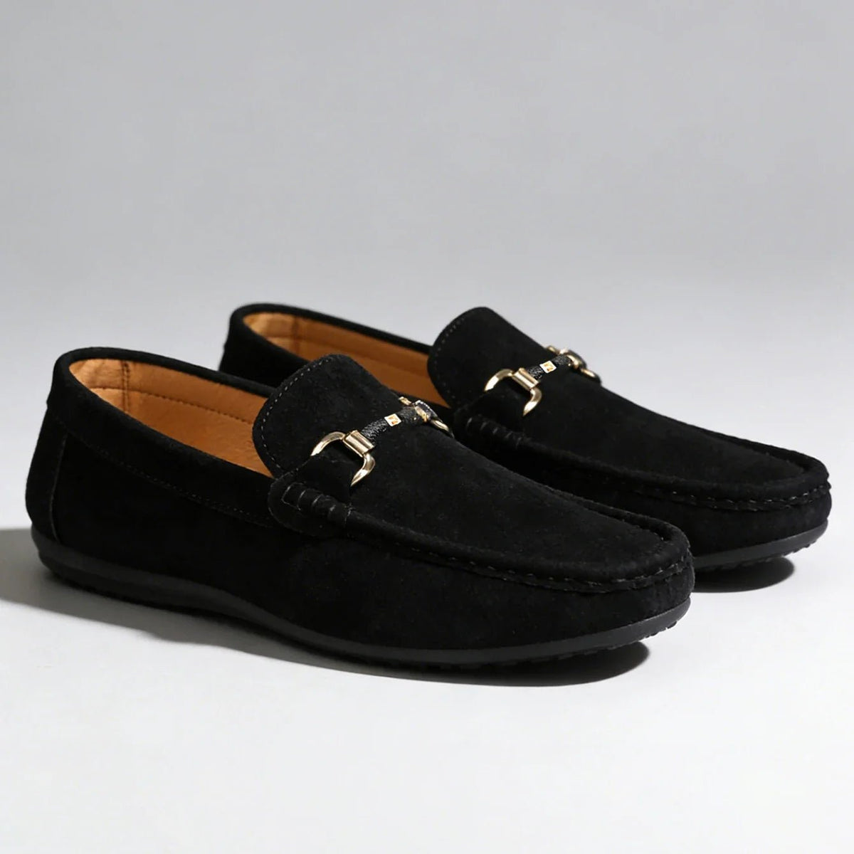 Langford Genuine Suede Slip-On Buckle Loafers with Cushioned Insole for All-Day Comfort - The Southern AtelierSKU_1791063151703_443