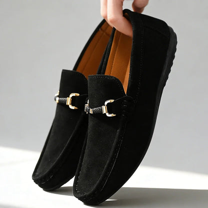 Langford Genuine Suede Slip-On Buckle Loafers with Cushioned Insole for All-Day Comfort - The Southern AtelierSKU_1791063151703_443