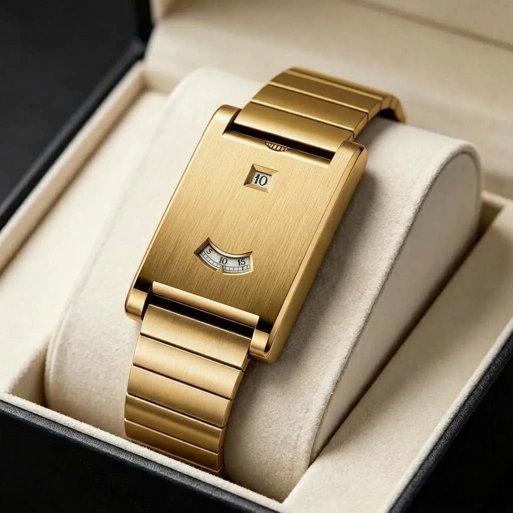 Langford Stainless Steel Quartz Watch with Two-Window Dial and Integrated Bracelet - The Southern AtelierSKU_1791063630791_141