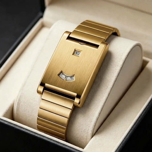 Langford Stainless Steel Quartz Watch with Two-Window Dial and Integrated Bracelet - The Southern AtelierSKU_1791063630791_141