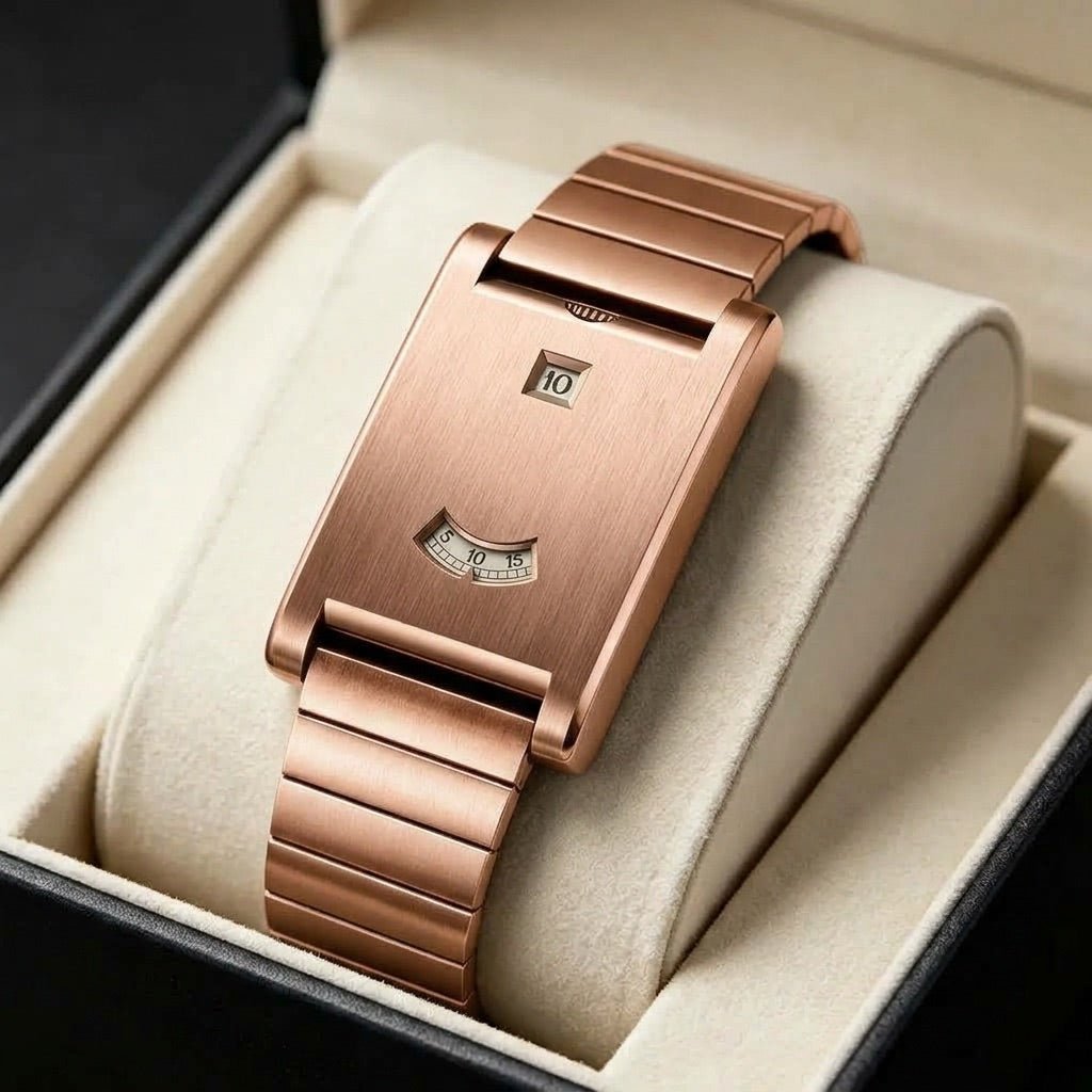 Langford Stainless Steel Quartz Watch with Two-Window Dial and Integrated Bracelet - The Southern AtelierSKU_1791063630791_638