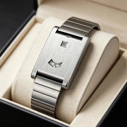 Langford Stainless Steel Quartz Watch with Two-Window Dial and Integrated Bracelet - The Southern AtelierSKU_1791063630791_702