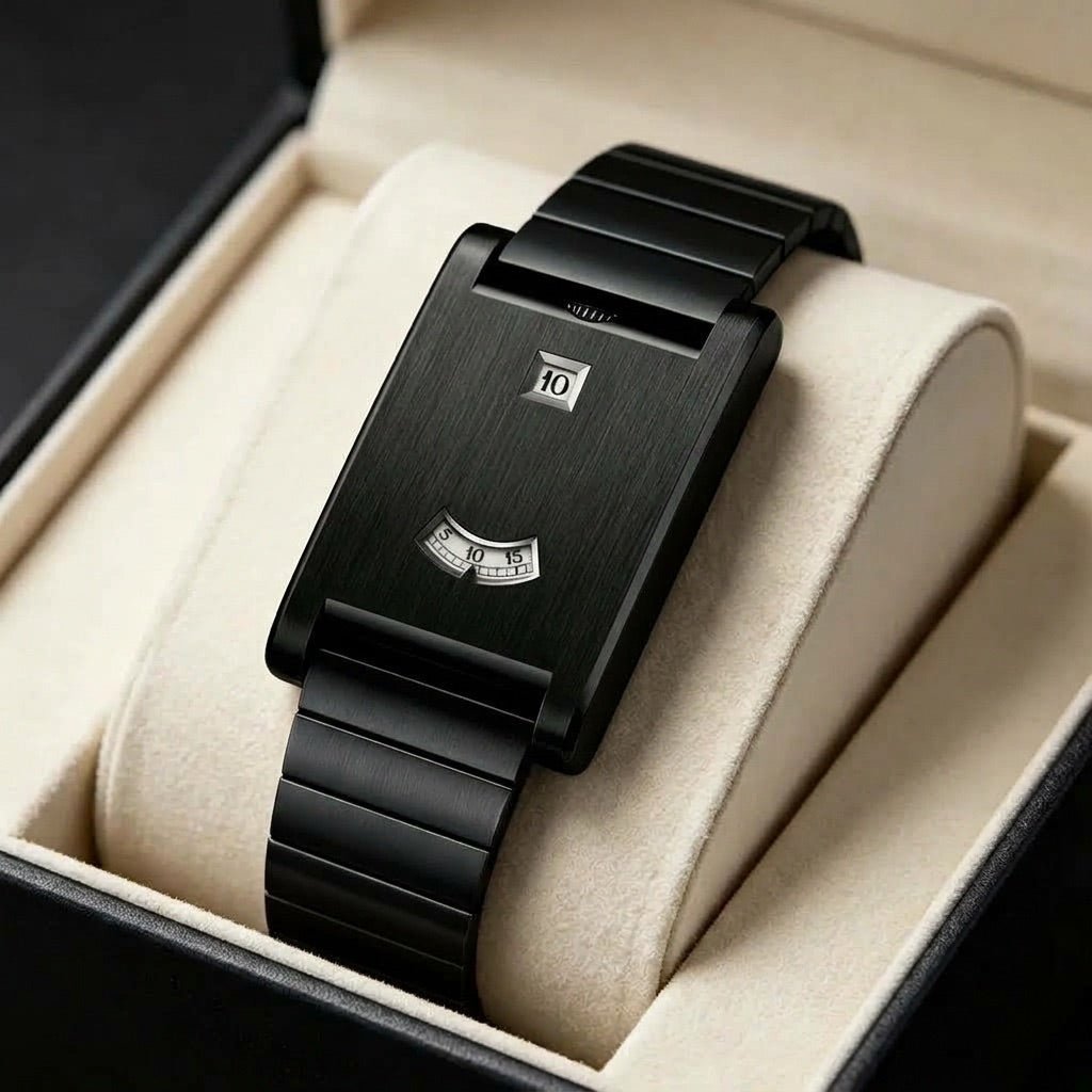 Langford Stainless Steel Quartz Watch with Two-Window Dial and Integrated Bracelet - The Southern AtelierSKU_1791063630791_969