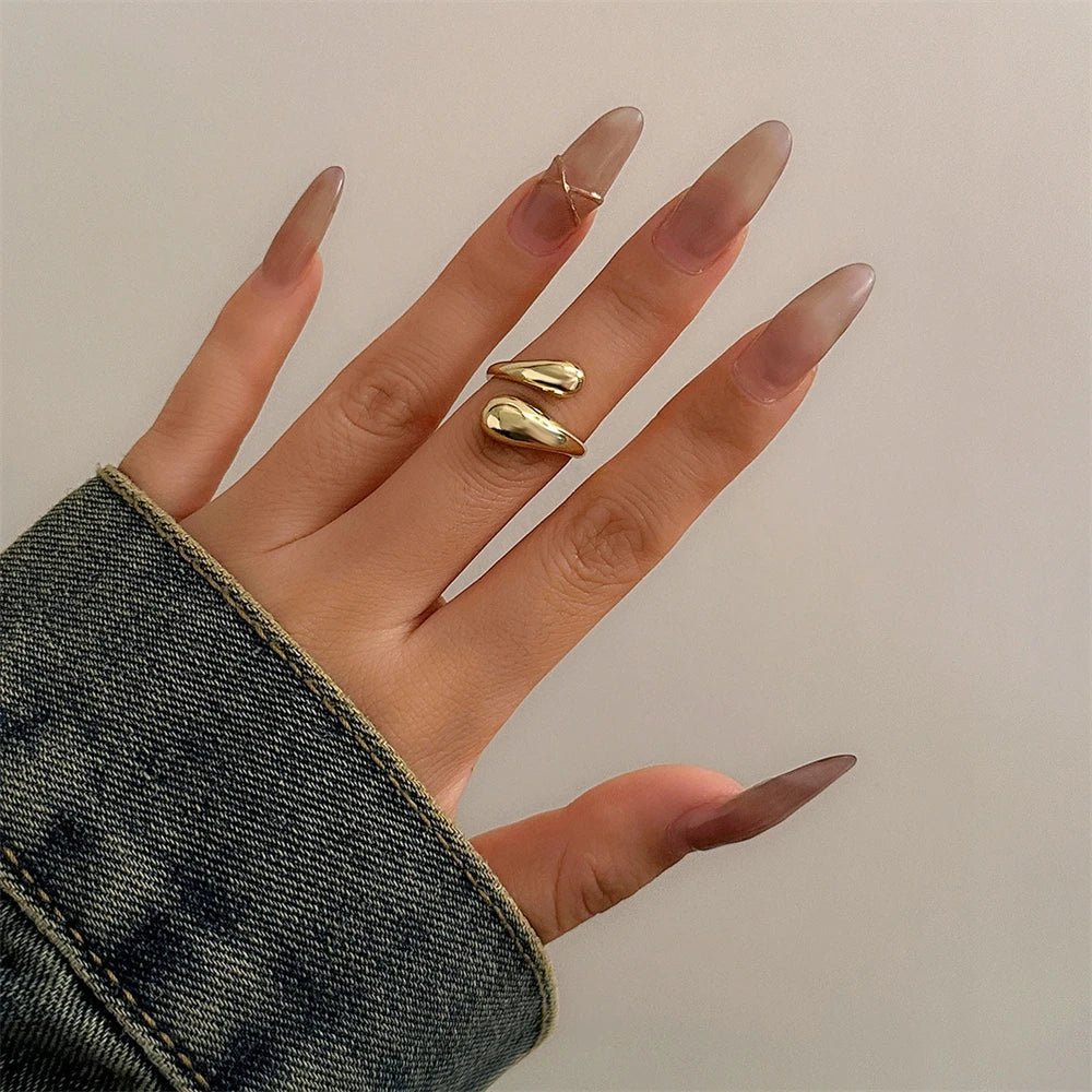 Lyra Adjustable Bangle Bracelet and Ring Set in Tarnish-Resistant Polished Metal - The Southern AtelierSKU_1791062665567_858