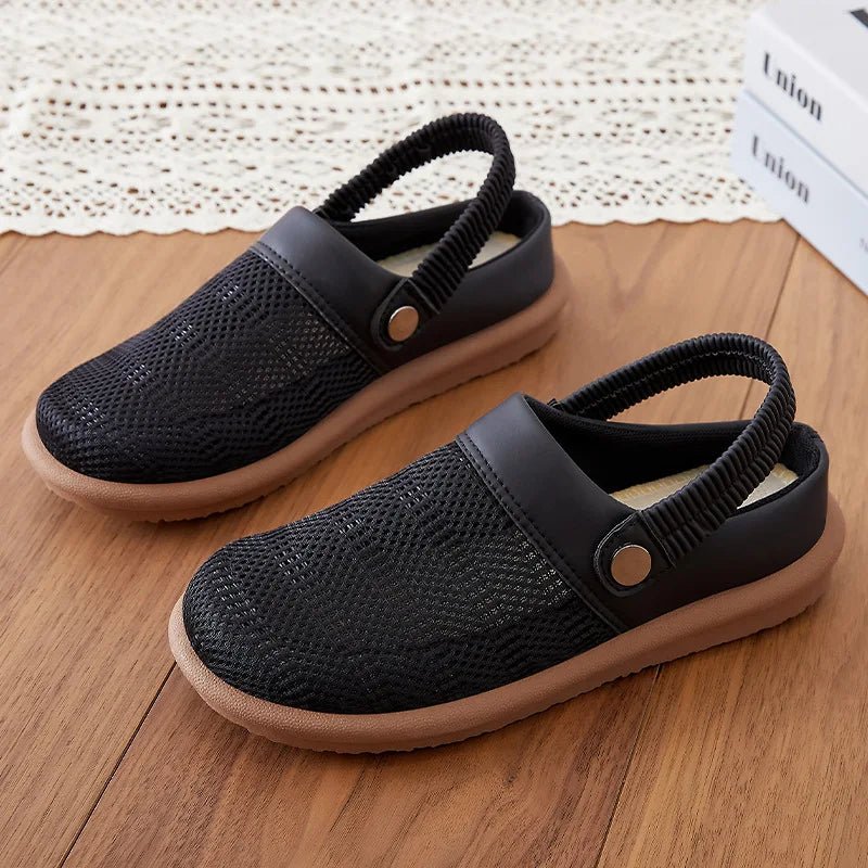 Marin Breathable Mesh Slip-On Clogs with Cushioned Footbed and Secure Heel Strap for Cool All-Day Comfort - The Southern AtelierSKU_1791064221177_632