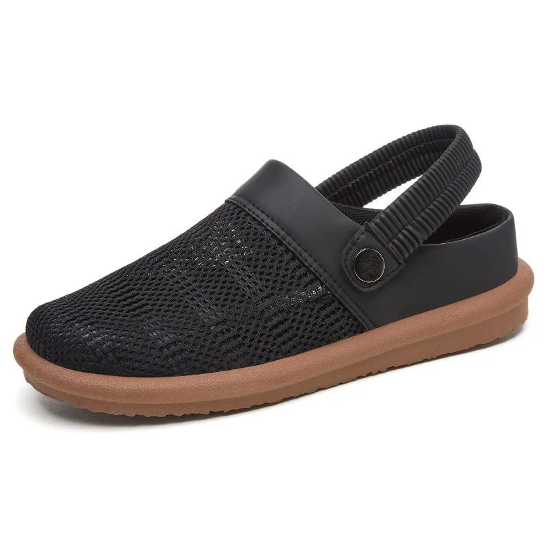 Marin Breathable Mesh Slip-On Clogs with Cushioned Footbed and Secure Heel Strap for Cool All-Day Comfort - The Southern AtelierSKU_1791064221177_799