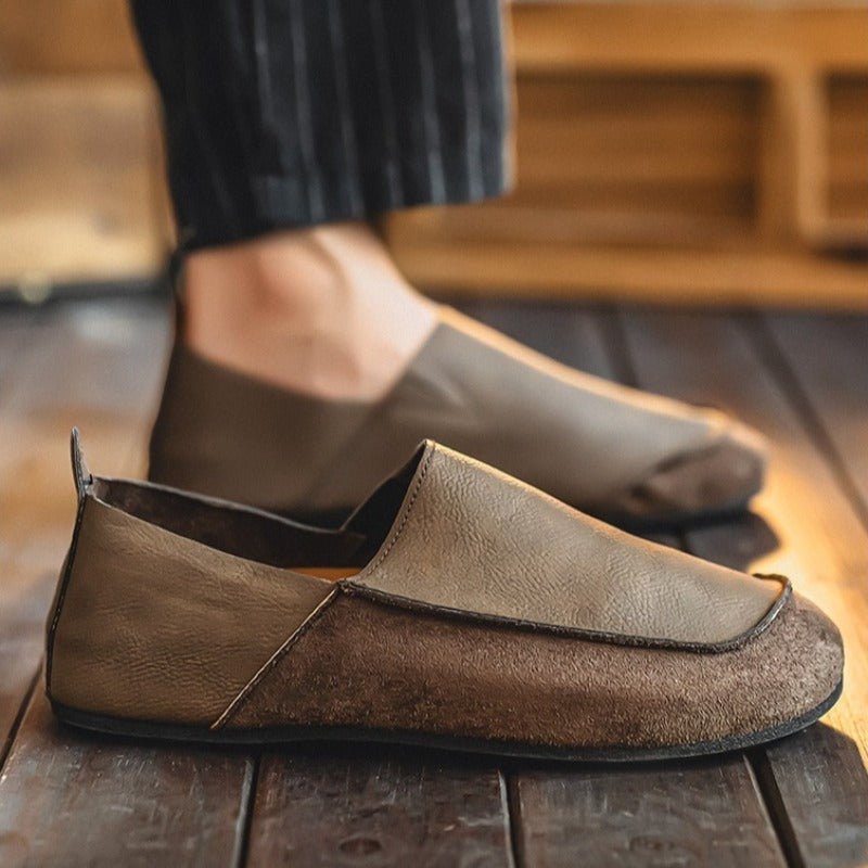 Mercer Slip-On Leather Loafers with Hand-Stitched Moc Toe and Cushioned Sole for All-Day Comfort - The Southern AtelierSKU_1791063190503_937