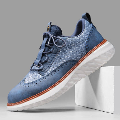 Mercer Sneakers in Genuine Leather with Breathable Mesh and Cushioned Insole for Smart and Casual Wear - The Southern AtelierSKU_1791063003820_687