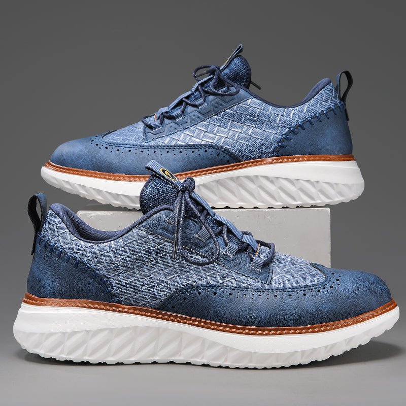 Mercer Sneakers in Genuine Leather with Breathable Mesh and Cushioned Insole for Smart and Casual Wear - The Southern AtelierSKU_1791063003820_687