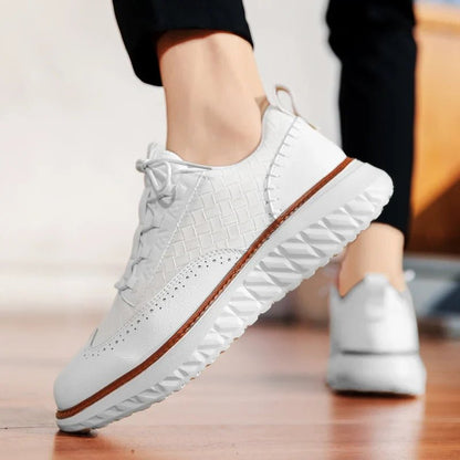 Mercer Sneakers in Genuine Leather with Breathable Mesh and Cushioned Insole for Smart and Casual Wear - The Southern AtelierSKU_1791063003820_823