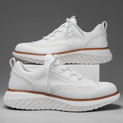 Mercer Sneakers in Genuine Leather with Breathable Mesh and Cushioned Insole for Smart and Casual Wear - The Southern AtelierSKU_1791063003820_823
