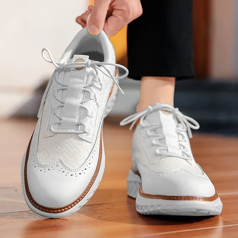 Mercer Sneakers in Genuine Leather with Breathable Mesh and Cushioned Insole for Smart and Casual Wear - The Southern AtelierSKU_1791063003820_823