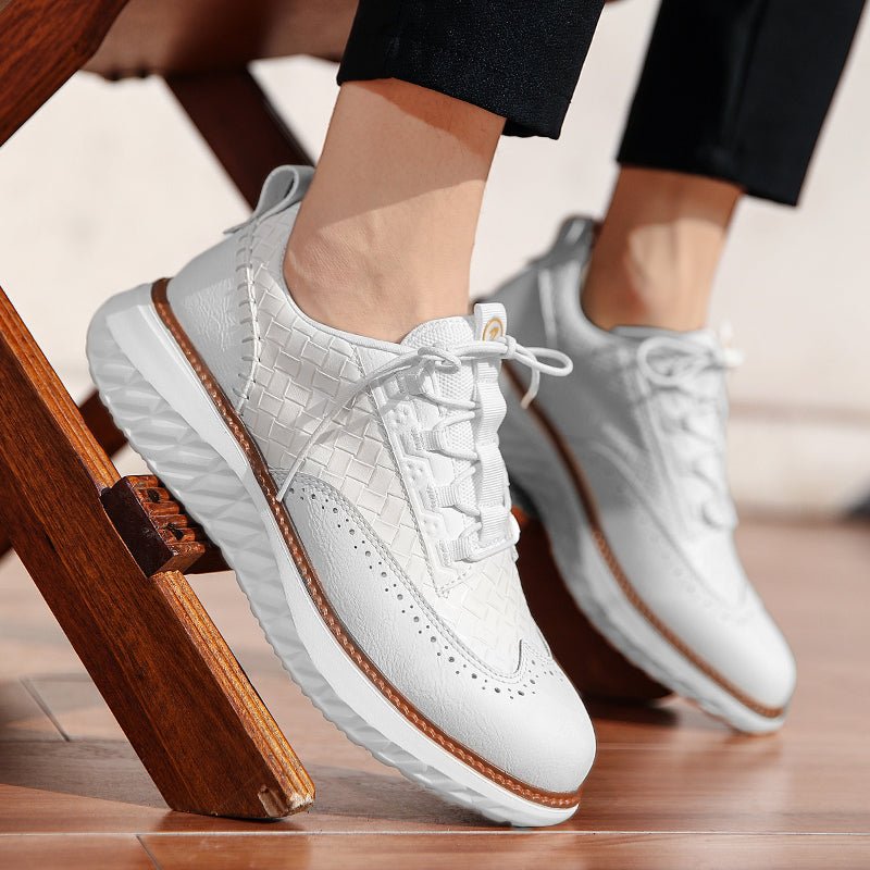 Mercer Sneakers in Genuine Leather with Breathable Mesh and Cushioned Insole for Smart and Casual Wear - The Southern AtelierSKU_1791063003820_823