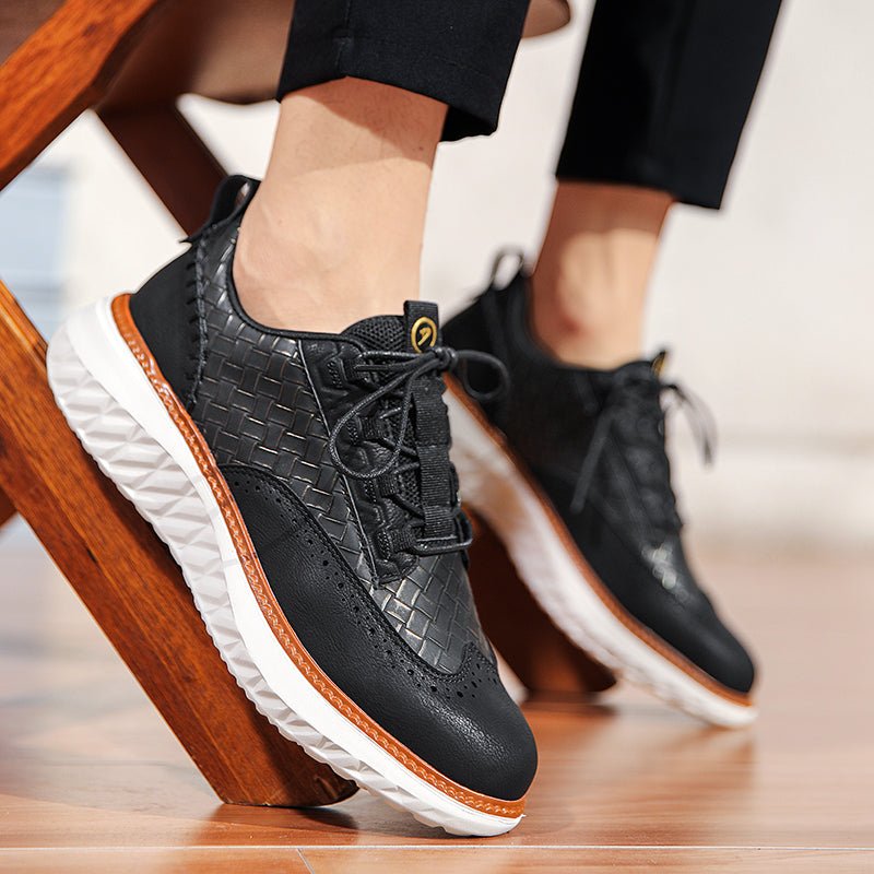 Mercer Sneakers in Genuine Leather with Breathable Mesh and Cushioned Insole for Smart and Casual Wear - The Southern AtelierSKU_1791063003820_910